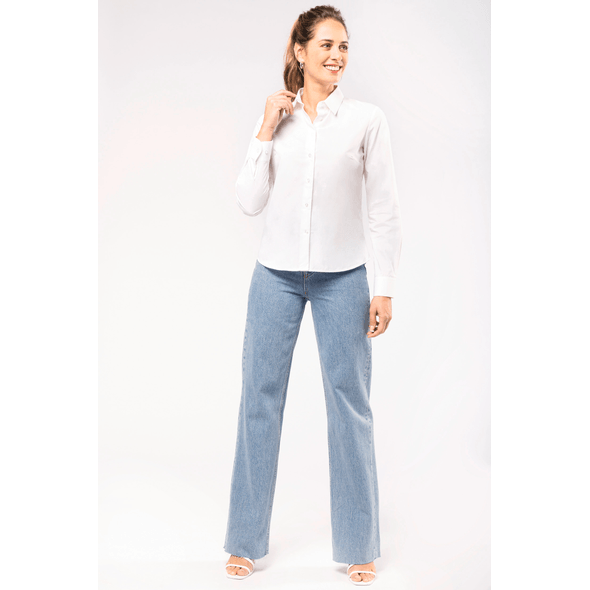 Kariban | Langarm-Popeline-Hemd für Damen